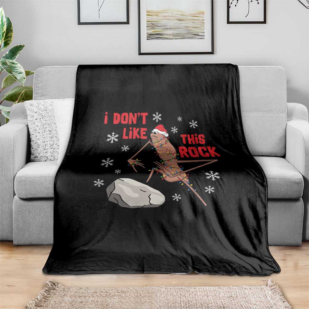I Do Not Like This Rock Throw Blanket Christmas Marcus The Worm Meme Gift - Wonder Print Shop