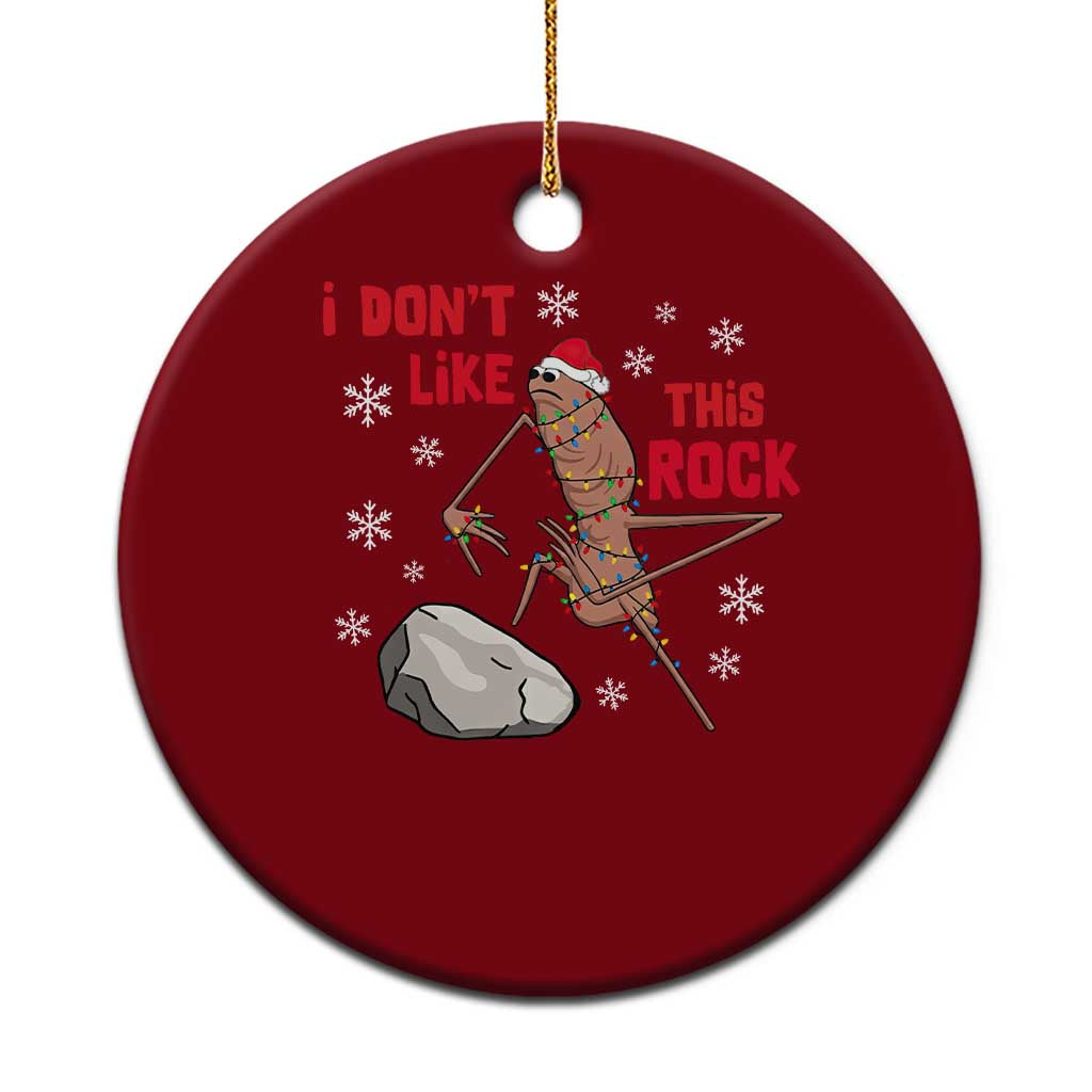 I Do Not Like This Rock Ceramic Ornament Christmas Marcus The Worm Meme Gift - Wonder Print Shop