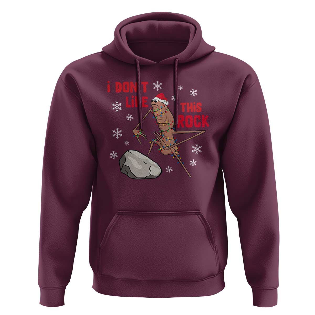 I Do Not Like This Rock Hoodie Christmas Marcus The Worm Meme Gift - Wonder Print Shop