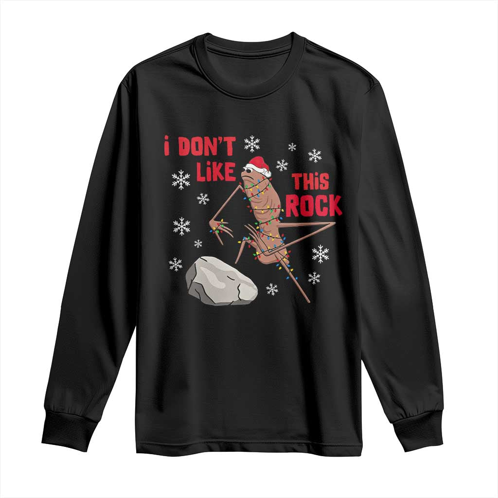 I Do Not Like This Rock Long Sleeve Shirt Christmas Marcus The Worm Meme Gift - Wonder Print Shop