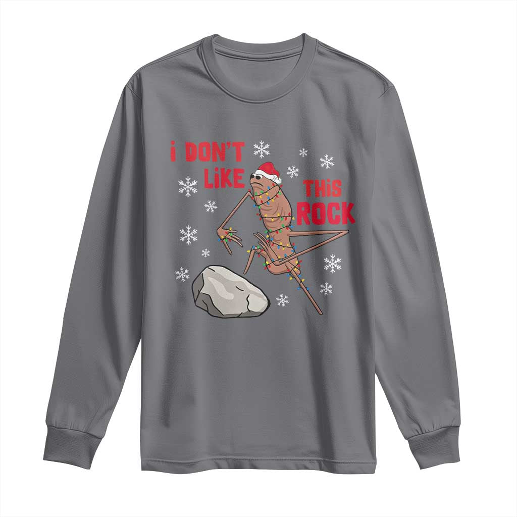 I Do Not Like This Rock Long Sleeve Shirt Christmas Marcus The Worm Meme Gift - Wonder Print Shop