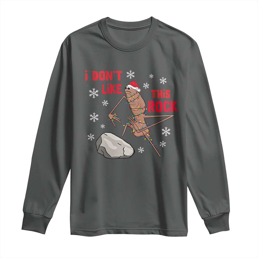 I Do Not Like This Rock Long Sleeve Shirt Christmas Marcus The Worm Meme Gift - Wonder Print Shop