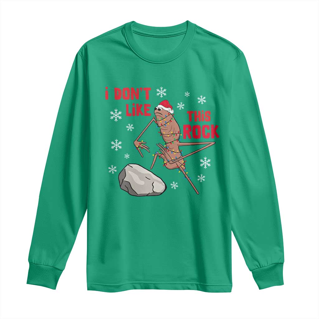 I Do Not Like This Rock Long Sleeve Shirt Christmas Marcus The Worm Meme Gift - Wonder Print Shop