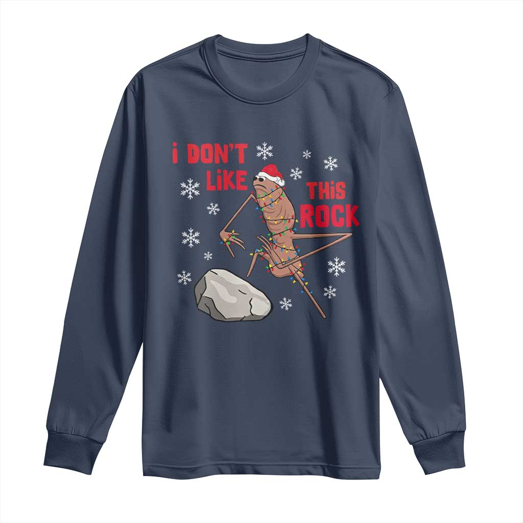 I Do Not Like This Rock Long Sleeve Shirt Christmas Marcus The Worm Meme Gift - Wonder Print Shop