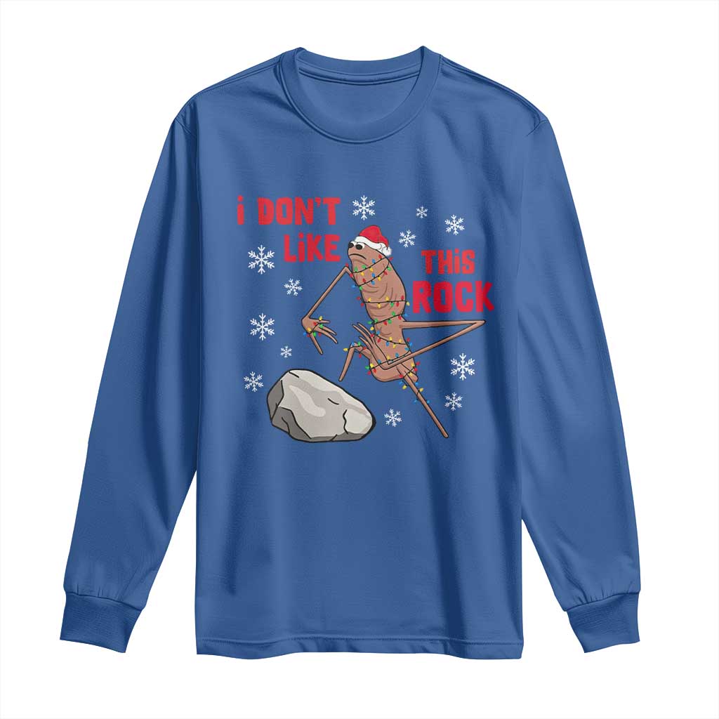 I Do Not Like This Rock Long Sleeve Shirt Christmas Marcus The Worm Meme Gift - Wonder Print Shop