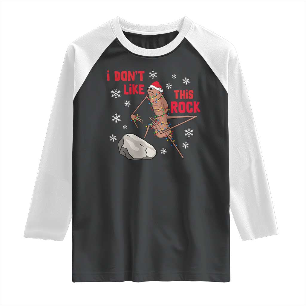 I Do Not Like This Rock Raglan Shirt Christmas Marcus The Worm Meme Gift - Wonder Print Shop