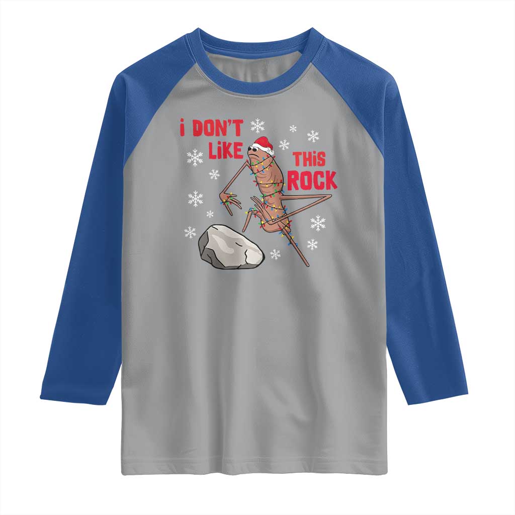 I Do Not Like This Rock Raglan Shirt Christmas Marcus The Worm Meme Gift - Wonder Print Shop