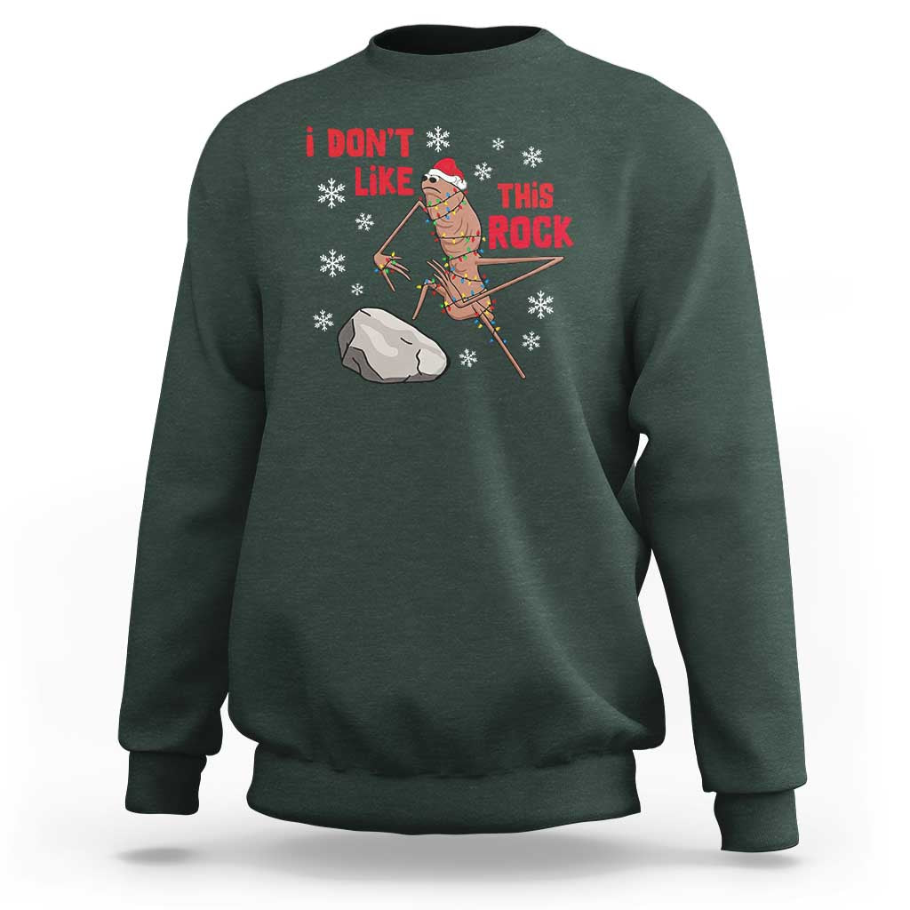 I Do Not Like This Rock Sweatshirt Christmas Marcus The Worm Meme Gift - Wonder Print Shop