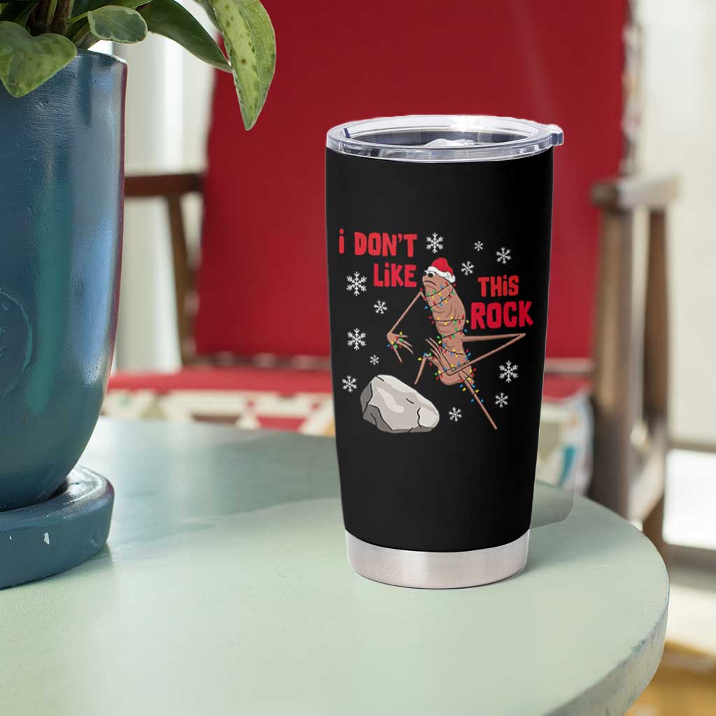 I Do Not Like This Rock Tumbler Cup Christmas Marcus The Worm Meme Gift - Wonder Print Shop