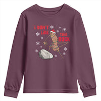 I Do Not Like This Rock Youth Sweatshirt Christmas Marcus The Worm Meme Gift - Wonder Print Shop