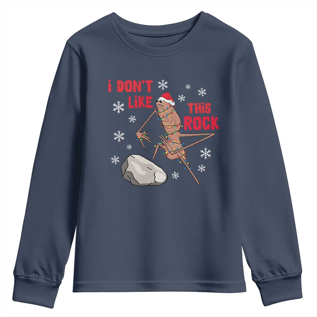 I Do Not Like This Rock Youth Sweatshirt Christmas Marcus The Worm Meme Gift - Wonder Print Shop
