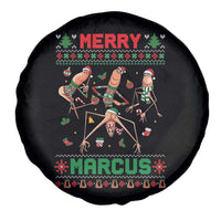 Funny Merry Marcus Spare Tire Cover Ugly Christmas Marcus The Worm Meme Gift - Wonder Print Shop
