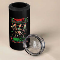 Funny Merry Marcus 4 in 1 Can Cooler Tumbler Ugly Christmas Marcus The Worm Meme Gift - Wonder Print Shop