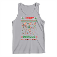 Funny Merry Marcus Tank Top Ugly Christmas Marcus The Worm Meme Gift - Wonder Print Shop