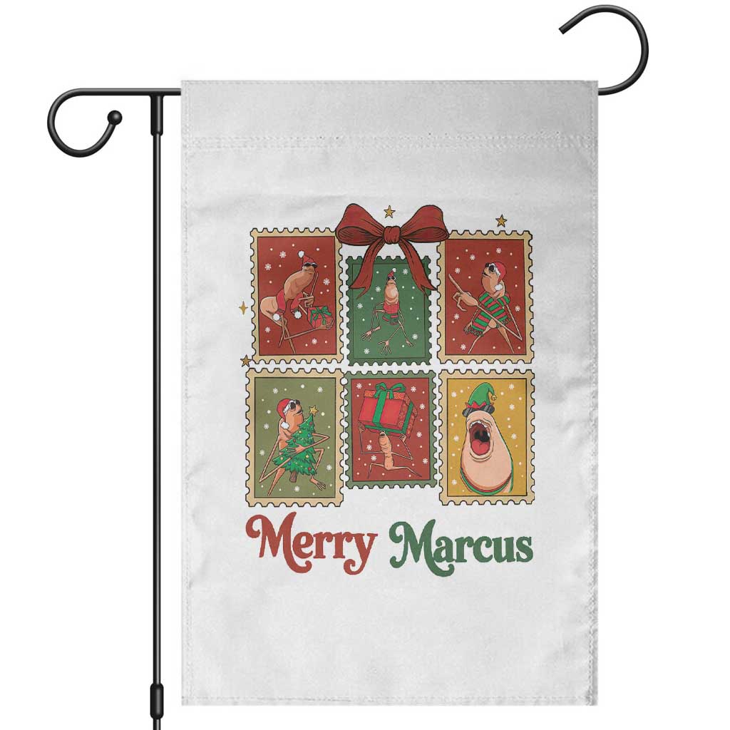 Christmas Marcus The Worm Meme Garden Flag Funny Merry Marcus Gift - Wonder Print Shop