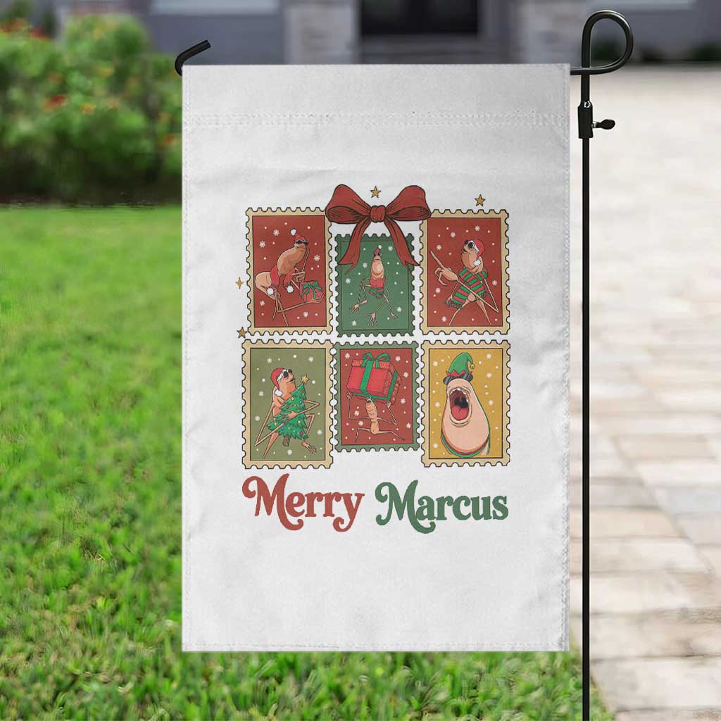 Christmas Marcus The Worm Meme Garden Flag Funny Merry Marcus Gift - Wonder Print Shop