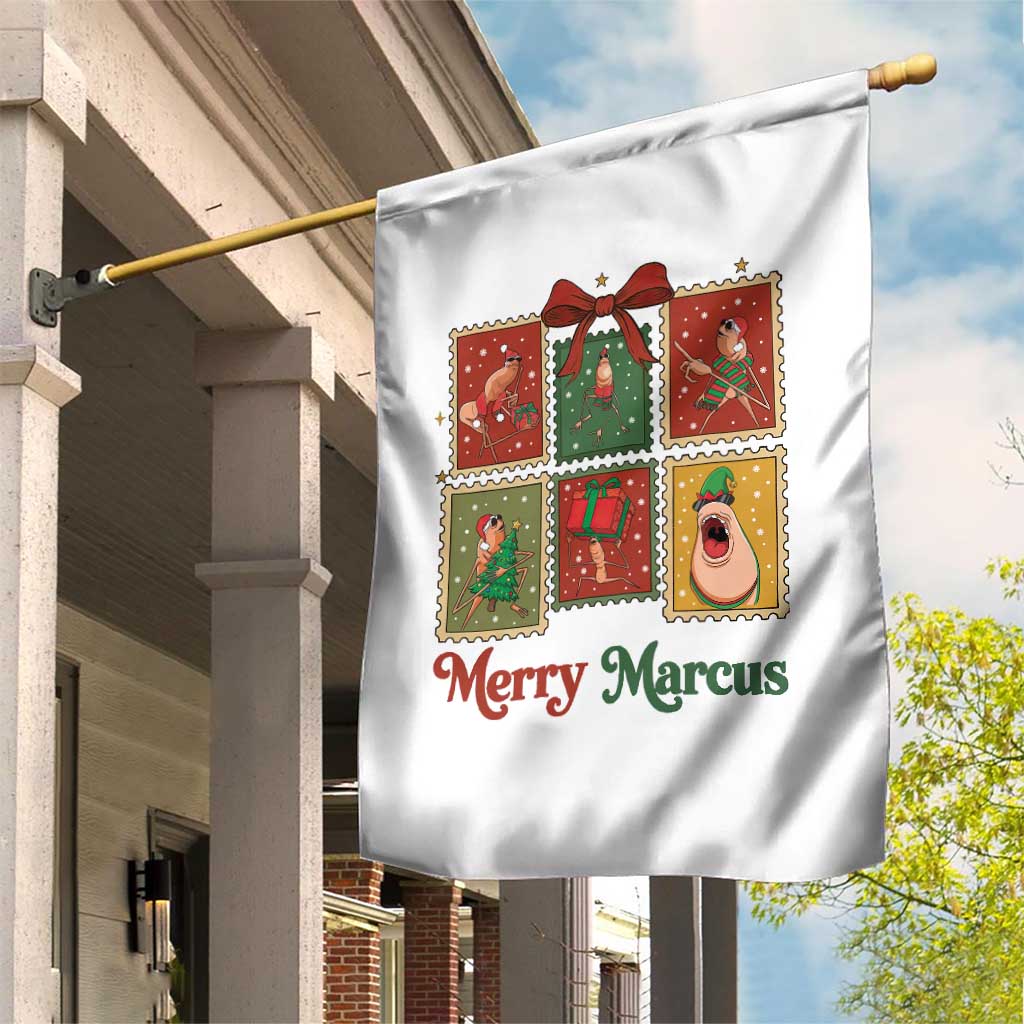 Christmas Marcus The Worm Meme Garden Flag Funny Merry Marcus Gift - Wonder Print Shop