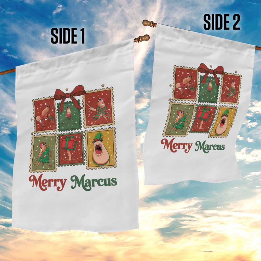 Christmas Marcus The Worm Meme Garden Flag Funny Merry Marcus Gift - Wonder Print Shop