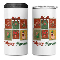 Christmas Marcus The Worm Meme 4 in 1 Can Cooler Tumbler Funny Merry Marcus Gift - Wonder Print Shop