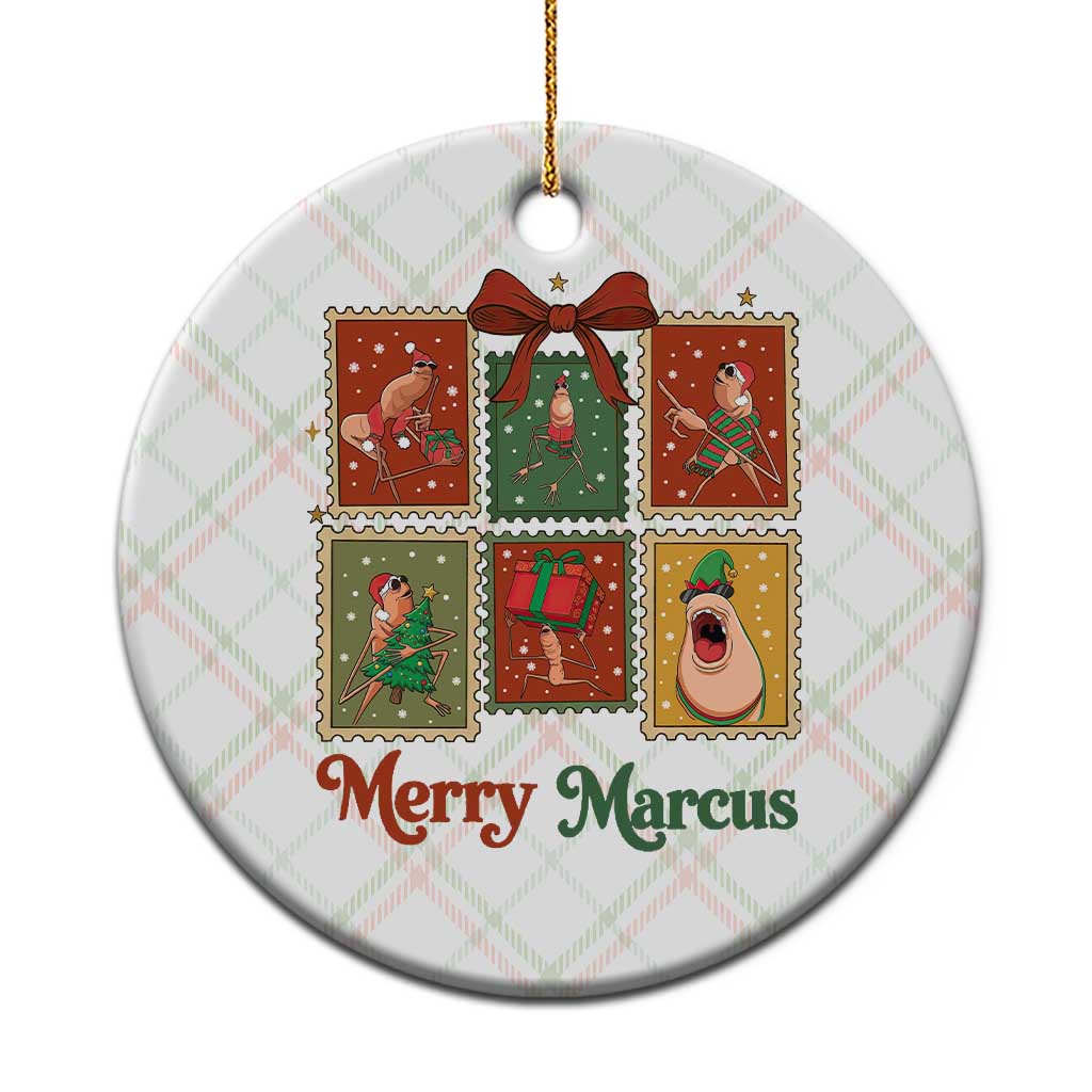 Christmas Marcus The Worm Meme Ceramic Ornament Funny Merry Marcus Gift - Wonder Print Shop