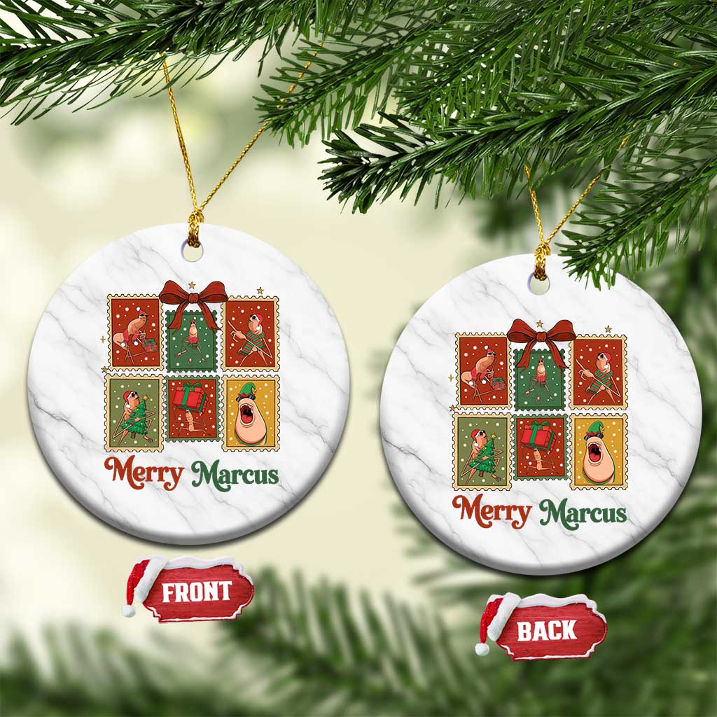 Christmas Marcus The Worm Meme Ceramic Ornament Funny Merry Marcus Gift - Wonder Print Shop