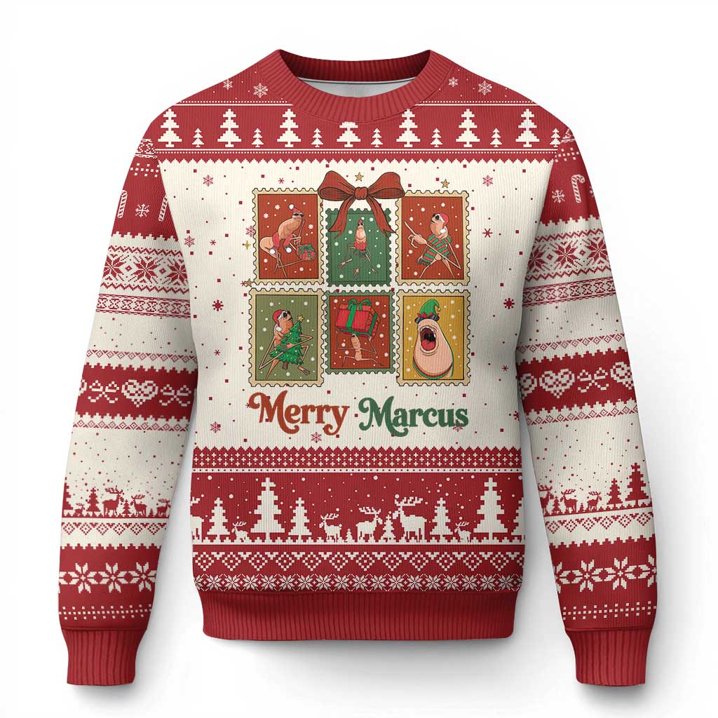 Xmas Marcus The Worm Meme Ugly Christmas Sweater Funny Merry Marcus Gift - Wonder Print Shop