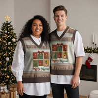 Xmas Marcus The Worm Meme V-Neck Knit Sweater Vest Funny Merry Marcus Gift - Wonder Print Shop