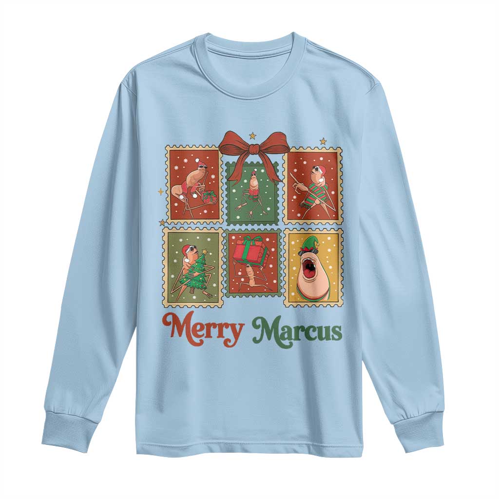 Christmas Marcus The Worm Meme Long Sleeve Shirt Funny Merry Marcus Gift - Wonder Print Shop