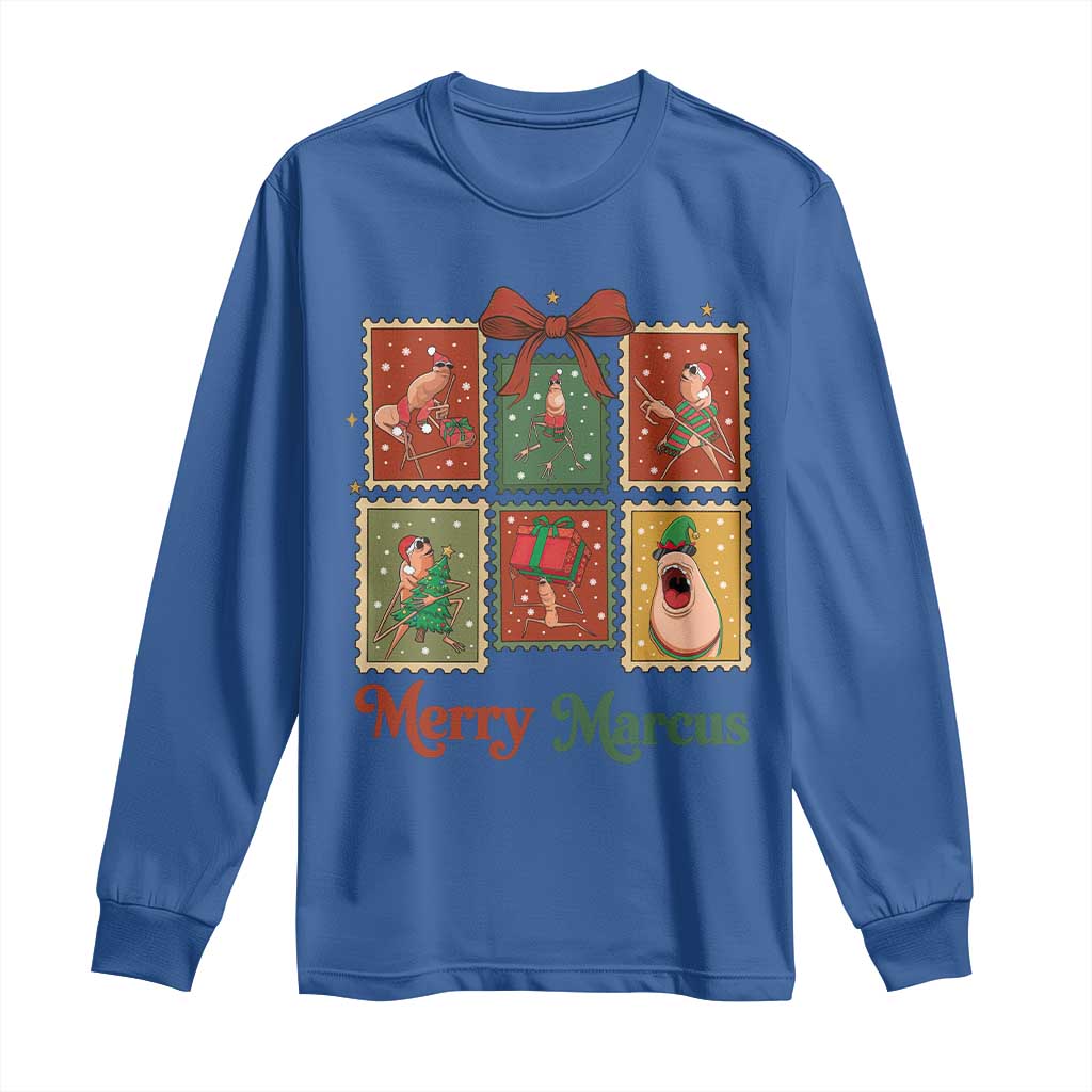 Christmas Marcus The Worm Meme Long Sleeve Shirt Funny Merry Marcus Gift - Wonder Print Shop