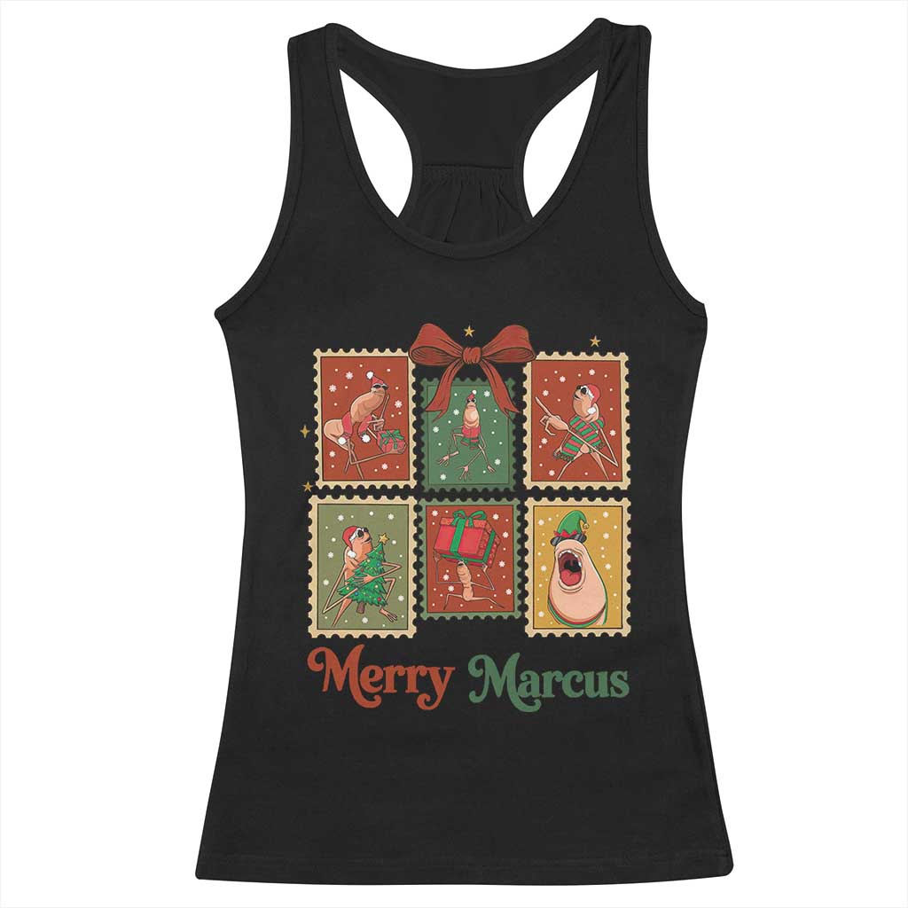 Christmas Marcus The Worm Meme Racerback Tank Top Funny Merry Marcus Gift - Wonder Print Shop