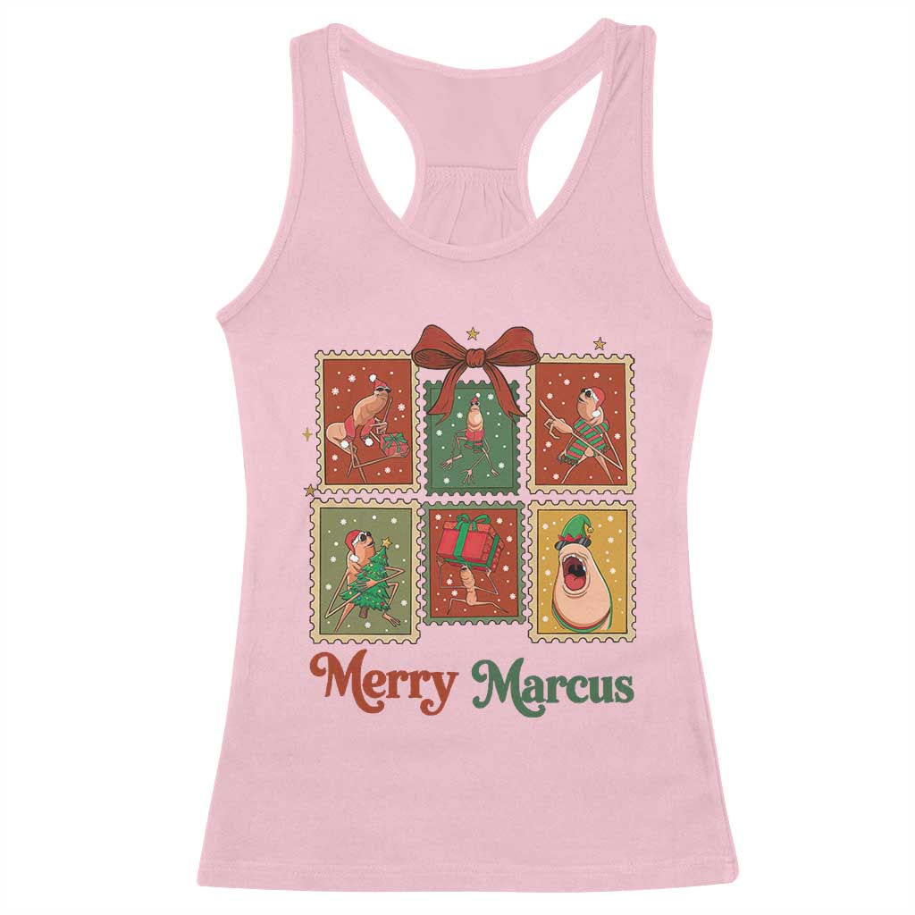 Christmas Marcus The Worm Meme Racerback Tank Top Funny Merry Marcus Gift - Wonder Print Shop