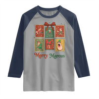 Christmas Marcus The Worm Meme Raglan Shirt Funny Merry Marcus Gift - Wonder Print Shop