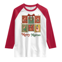 Christmas Marcus The Worm Meme Raglan Shirt Funny Merry Marcus Gift - Wonder Print Shop