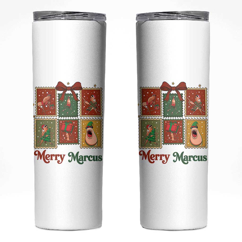 Christmas Marcus The Worm Meme Skinny Tumbler Funny Merry Marcus Gift - Wonder Print Shop