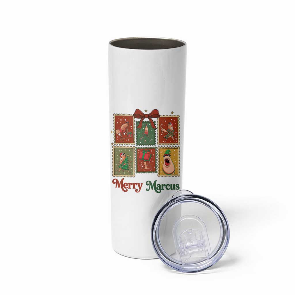 Christmas Marcus The Worm Meme Skinny Tumbler Funny Merry Marcus Gift - Wonder Print Shop