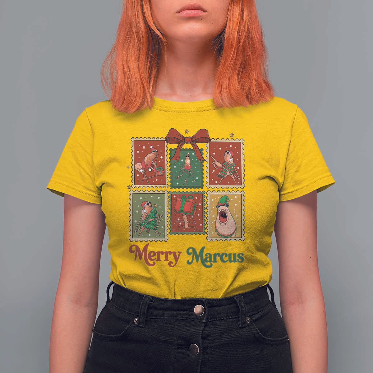 Christmas Marcus The Worm Meme T Shirt For Women Funny Merry Marcus Gift - Wonder Print Shop