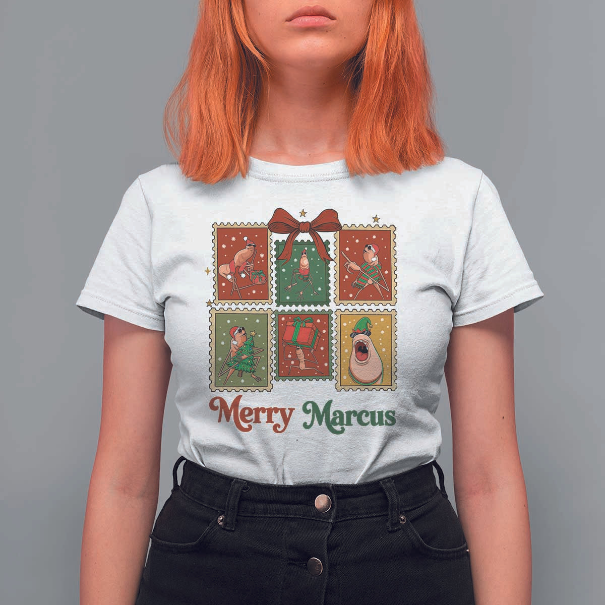 Christmas Marcus The Worm Meme T Shirt For Women Funny Merry Marcus Gift - Wonder Print Shop
