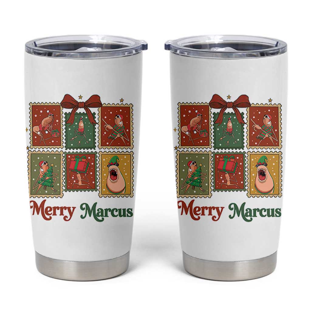 Christmas Marcus The Worm Meme Tumbler Cup Funny Merry Marcus Gift - Wonder Print Shop