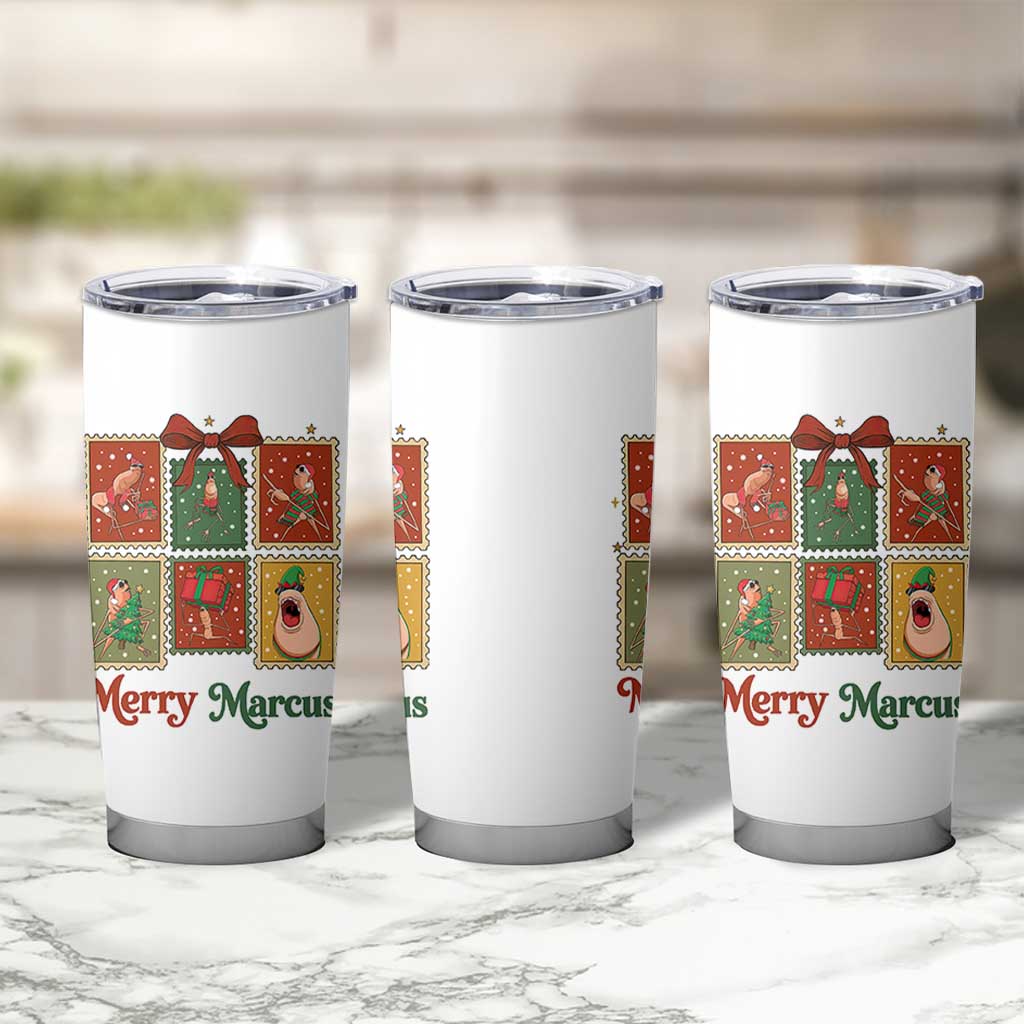 Christmas Marcus The Worm Meme Tumbler Cup Funny Merry Marcus Gift - Wonder Print Shop