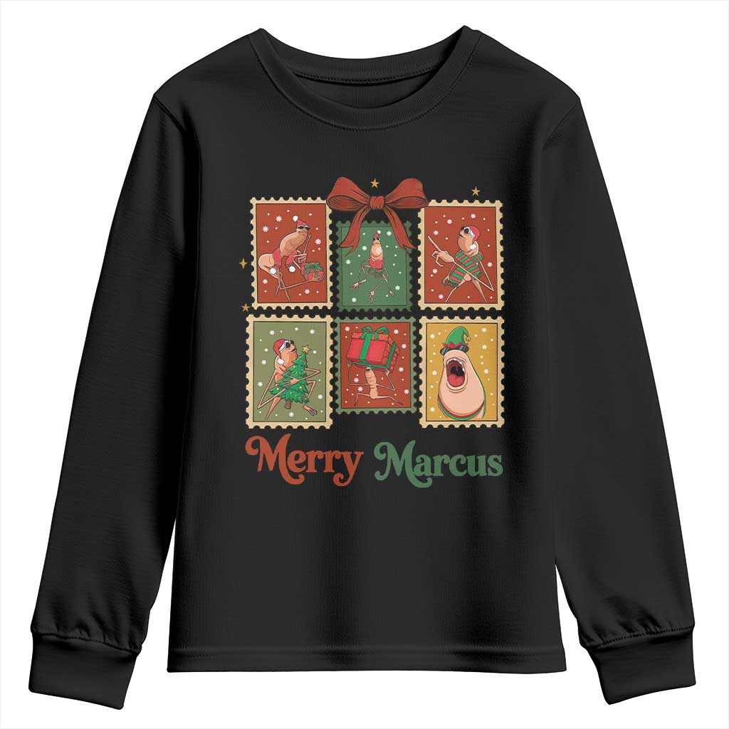 Christmas Marcus The Worm Meme Youth Sweatshirt Funny Merry Marcus Gift - Wonder Print Shop