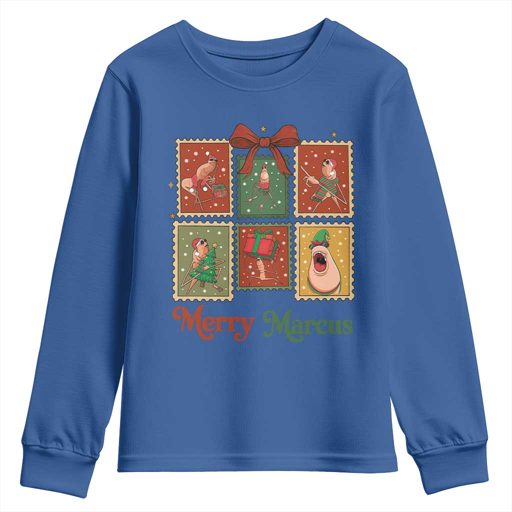 Christmas Marcus The Worm Meme Youth Sweatshirt Funny Merry Marcus Gift - Wonder Print Shop