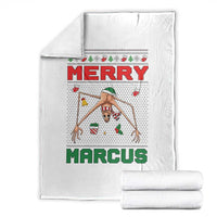 Marcus The Worm Meme Merry Marcus Throw Blanket Funny Ugly Christmas Gift - Wonder Print Shop