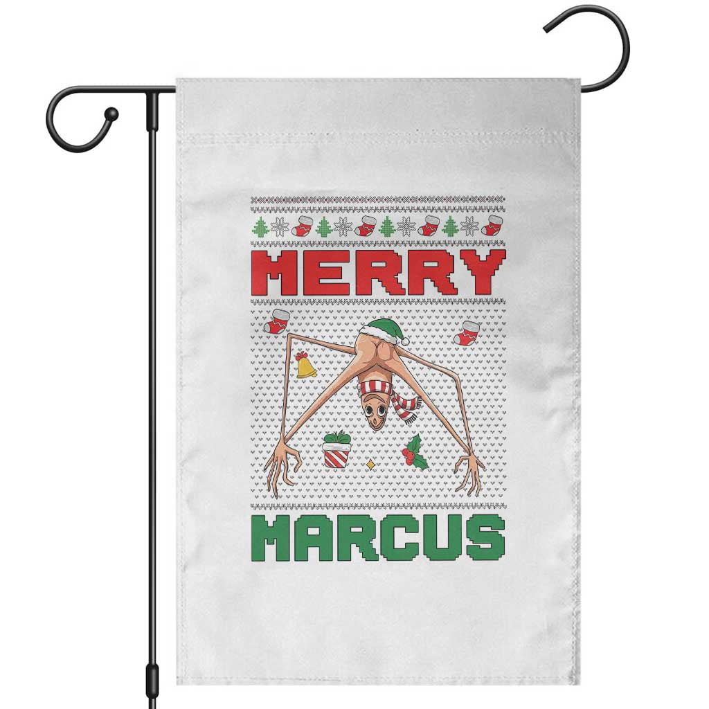 Marcus The Worm Meme Merry Marcus Garden Flag Funny Ugly Christmas Gift - Wonder Print Shop