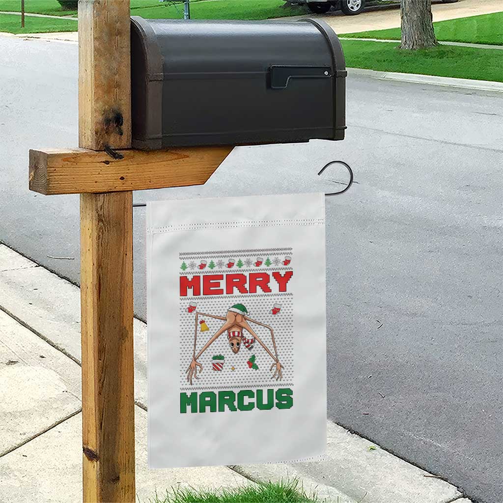 Marcus The Worm Meme Merry Marcus Garden Flag Funny Ugly Christmas Gift - Wonder Print Shop