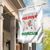 Marcus The Worm Meme Merry Marcus Garden Flag Funny Ugly Christmas Gift - Wonder Print Shop