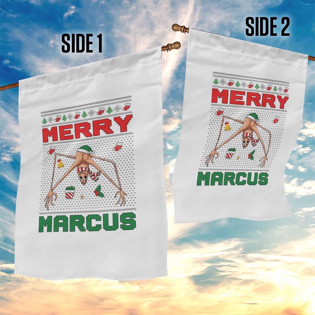 Marcus The Worm Meme Merry Marcus Garden Flag Funny Ugly Christmas Gift - Wonder Print Shop