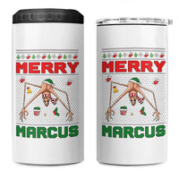 Marcus The Worm Meme Merry Marcus 4 in 1 Can Cooler Tumbler Funny Ugly Christmas Gift - Wonder Print Shop