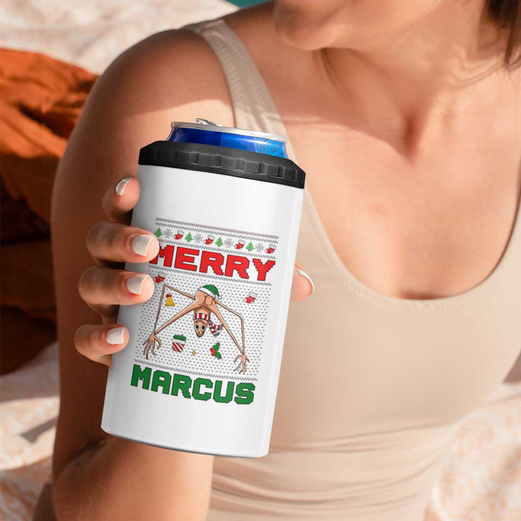 Marcus The Worm Meme Merry Marcus 4 in 1 Can Cooler Tumbler Funny Ugly Christmas Gift - Wonder Print Shop