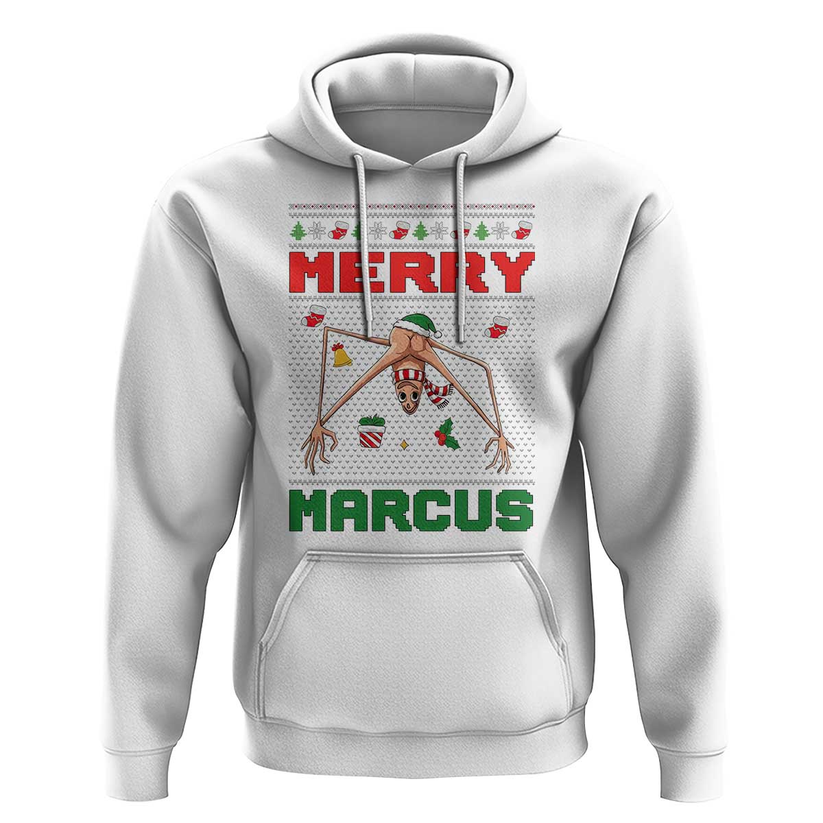 Marcus The Worm Meme Merry Marcus Hoodie Funny Ugly Christmas Gift - Wonder Print Shop