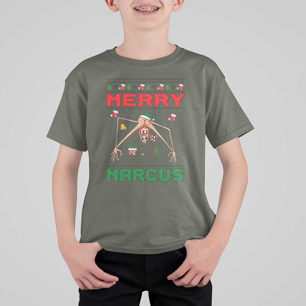 Marcus The Worm Meme Merry Marcus T Shirt For Kid Funny Ugly Christmas Gift - Wonder Print Shop